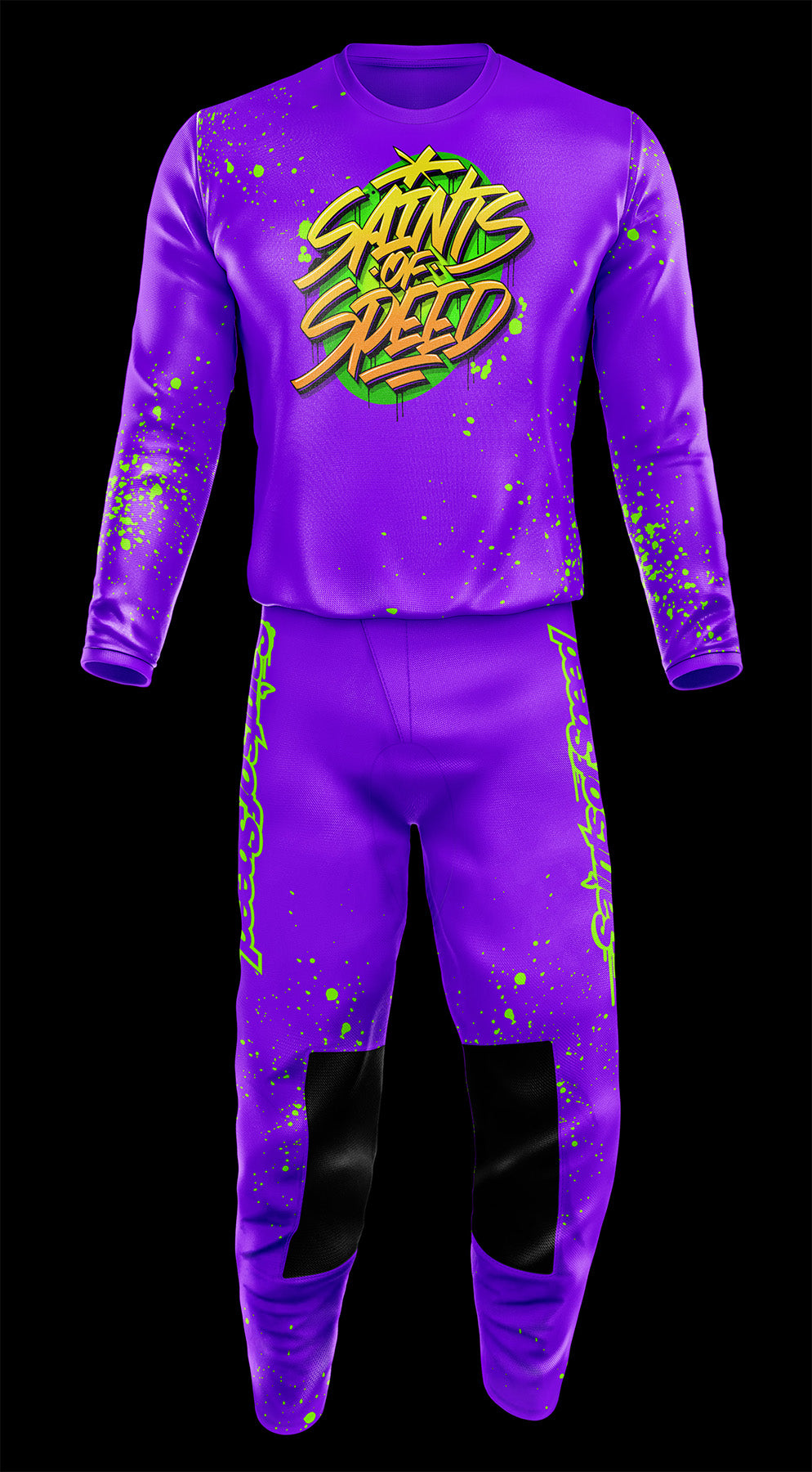 Saints of Speed ドーナツ柄 オフロードジャージ S Saints of Speed ドーナツ柄 オフロードジャージ S Saints of